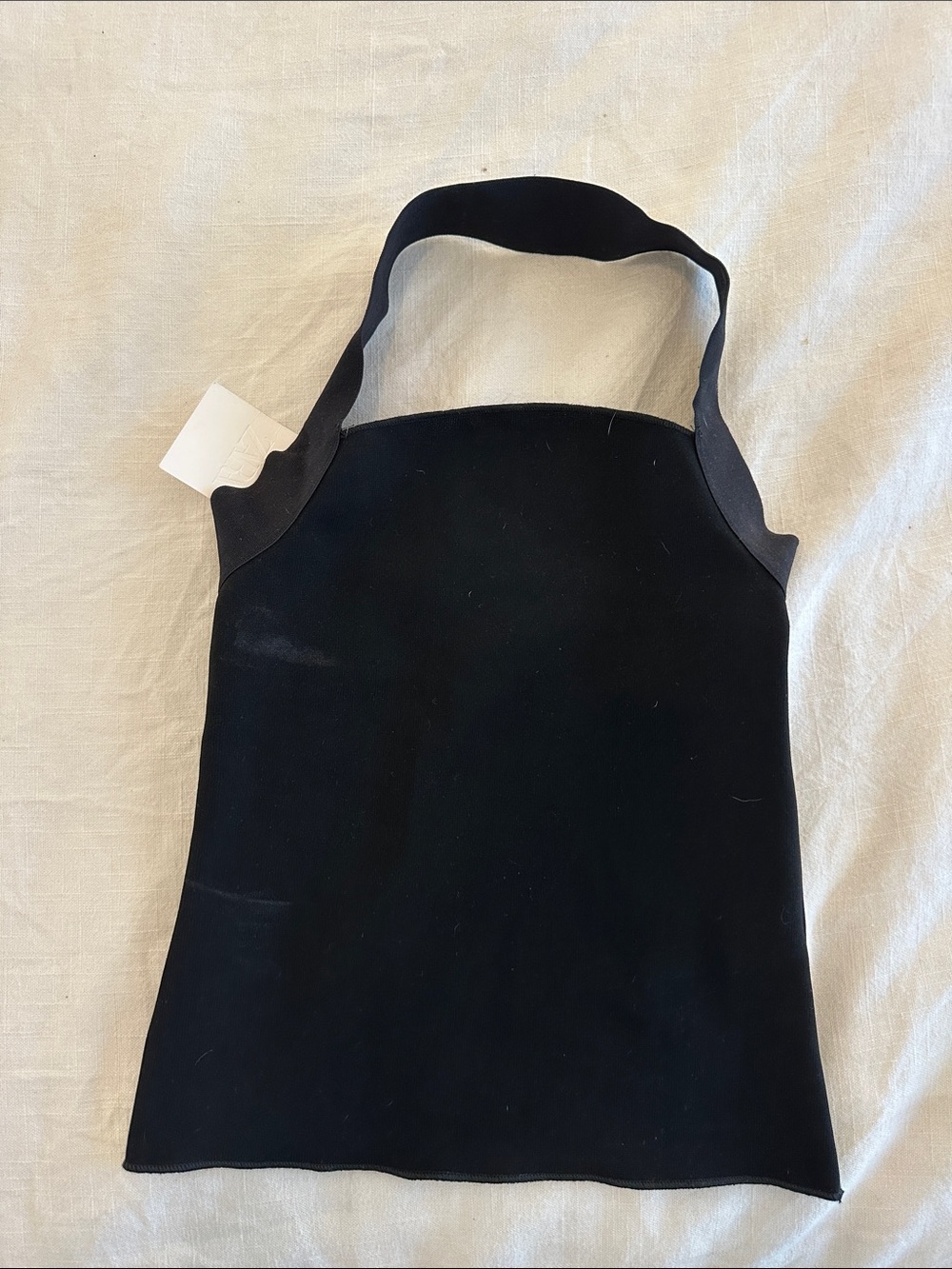 Zara black sculpt halter top